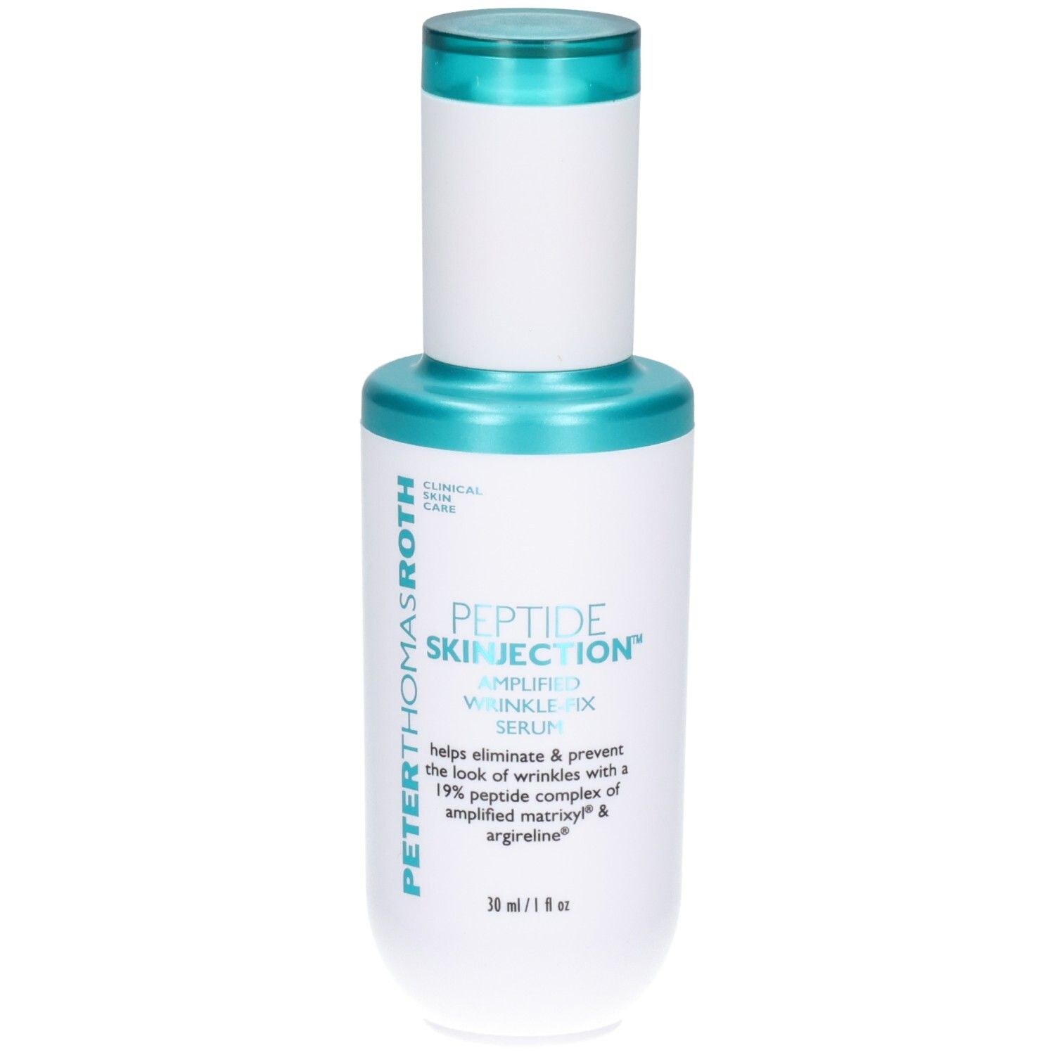 Flacon de sérum Peter Thomas Roth Peptide Skinjection avec pompe, 30 ml.
