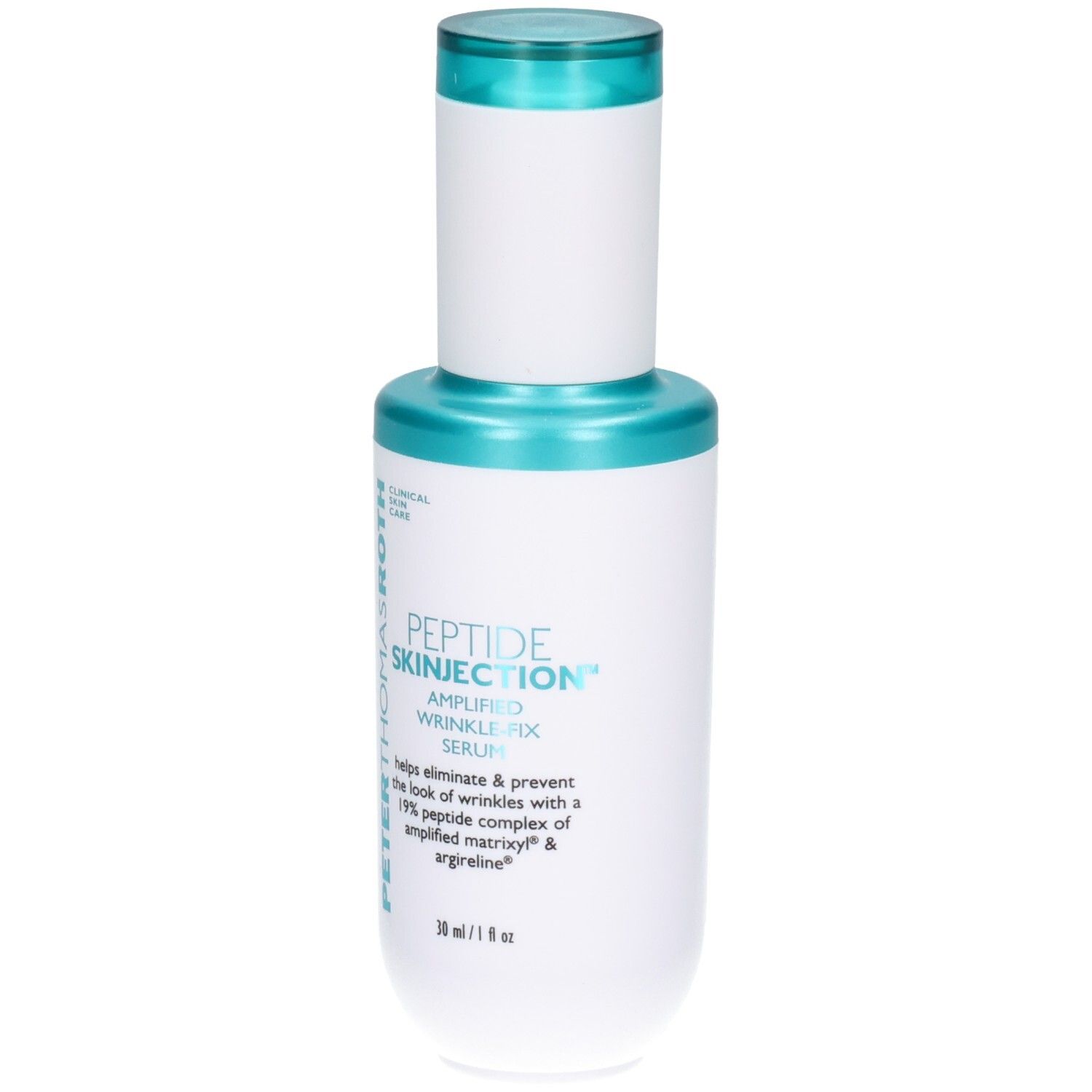 Flacon de sérum Peter Thomas Roth Peptide Skinjection avec pompe, 30 ml.