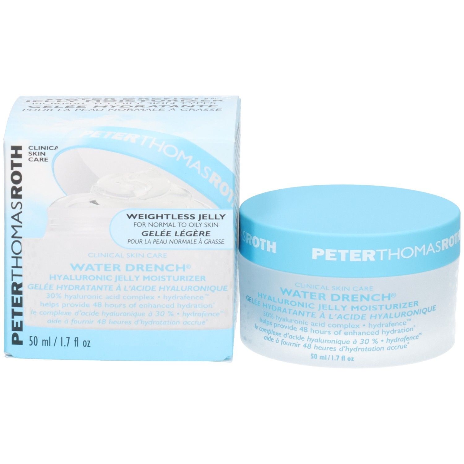 Peter Thomas Roth Water Drench Hyaluronic Jelly Moisturizer 50ml pot en doos.