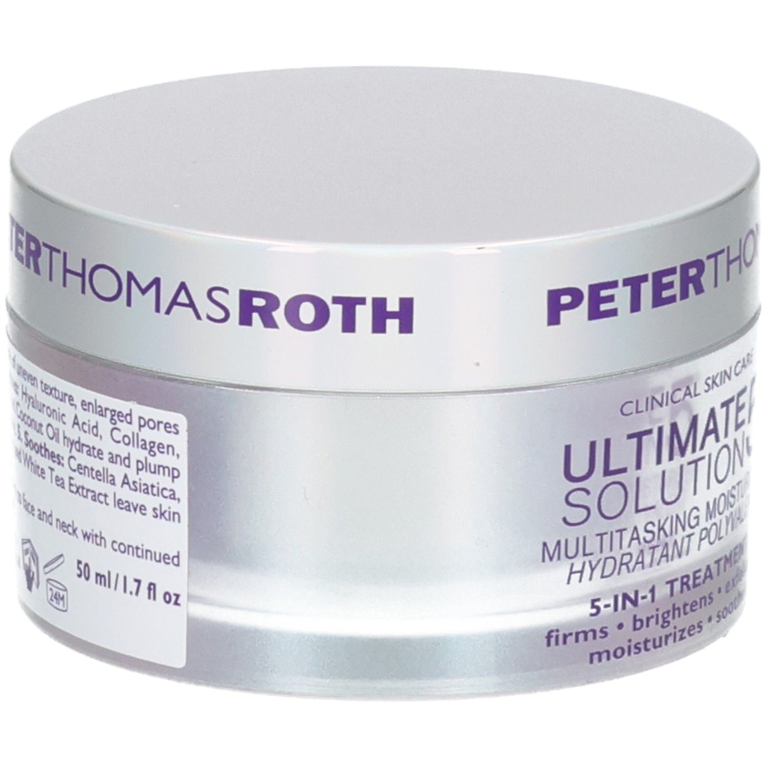 Peter Thomas Roth pot 50ml Ultimate Solution 5 Multitasking Moisturizer, etiket met details.