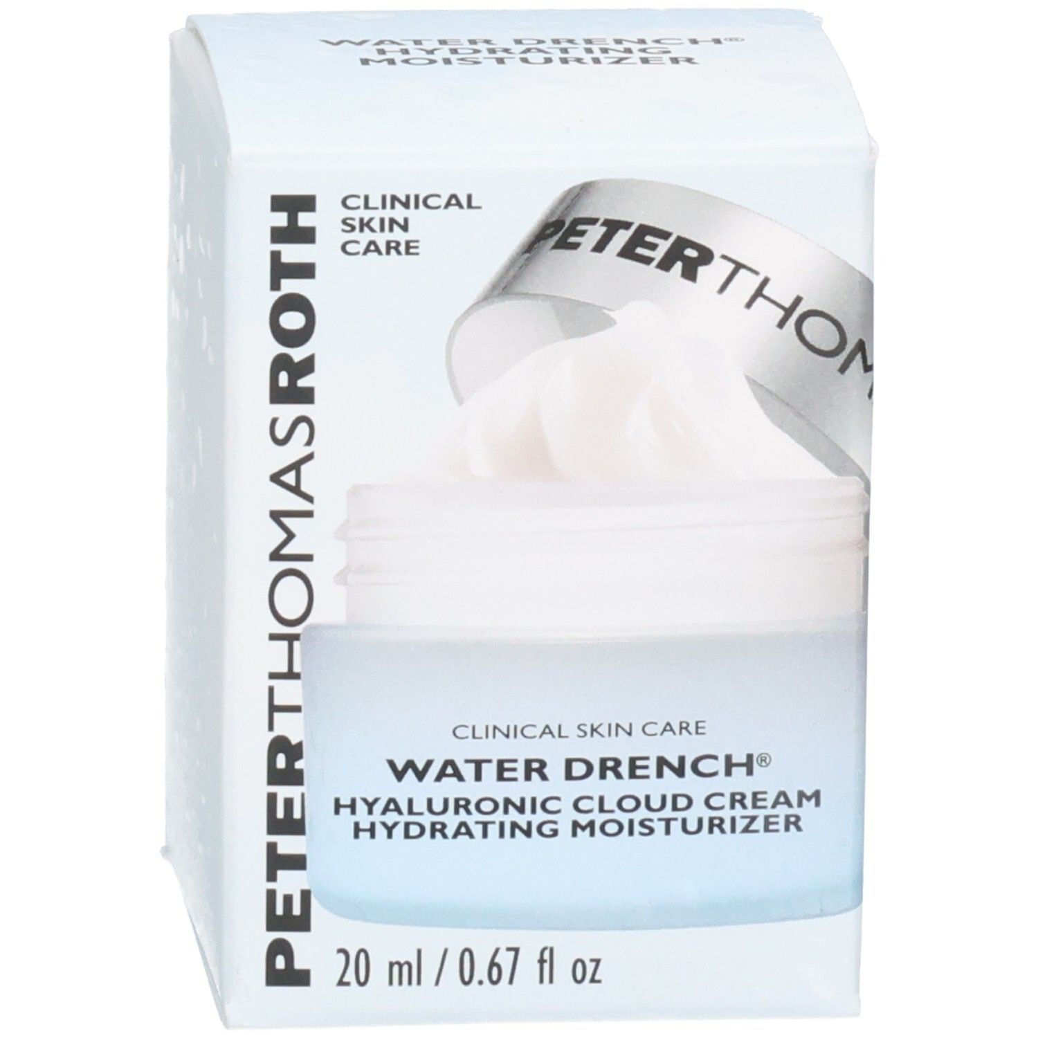 Emballage de la crème hydratante Peter Thomas Roth Water Drench Hyaluronic Cloud Cream.