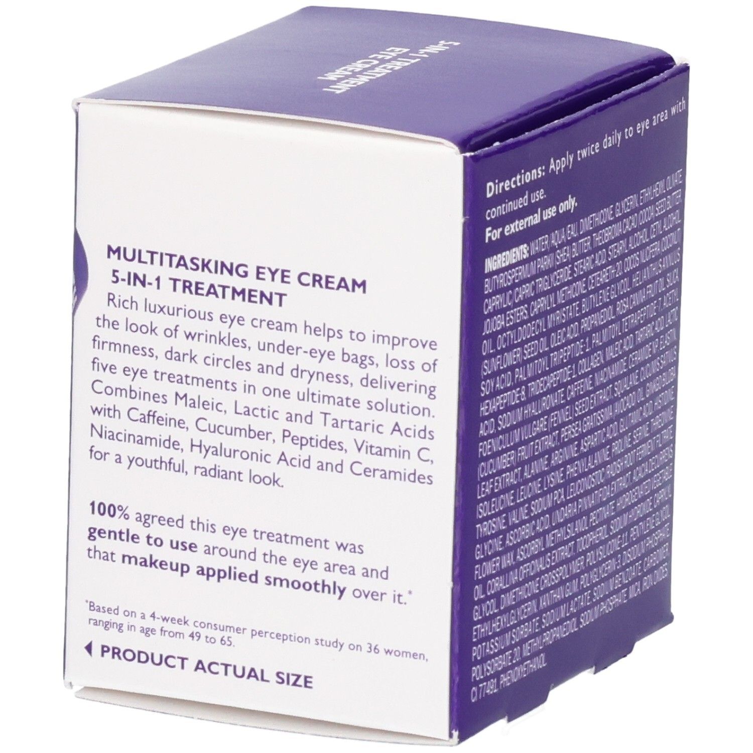 Emballage de la crème contour des yeux Peter Thomas Roth Ultimate Solution 5 avec description du produit et instructions.
