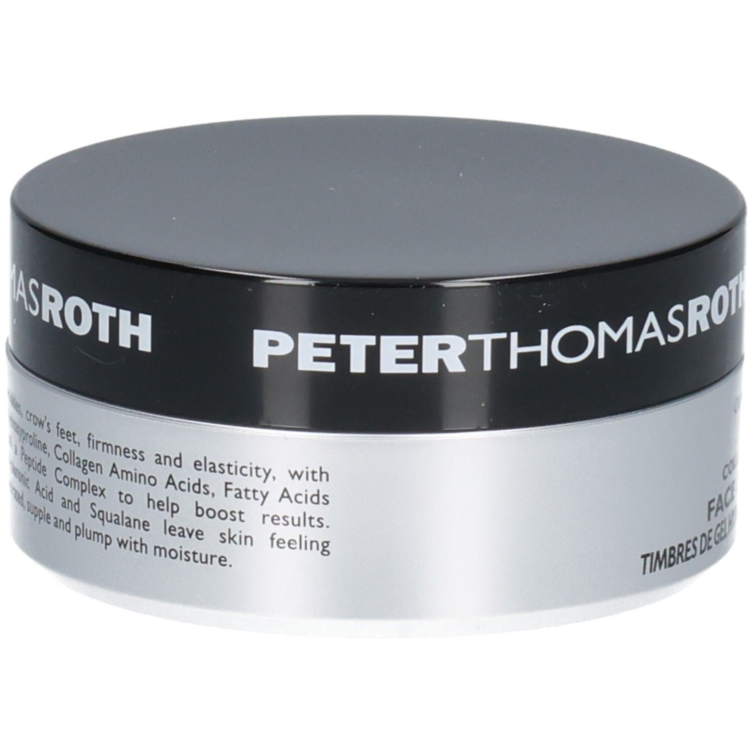 Peter Thomas Roth FIRMx Collagen Hydra-Gel Gezichts- en Oogpads: beschrijving van ingrediënten in het Nederlands.