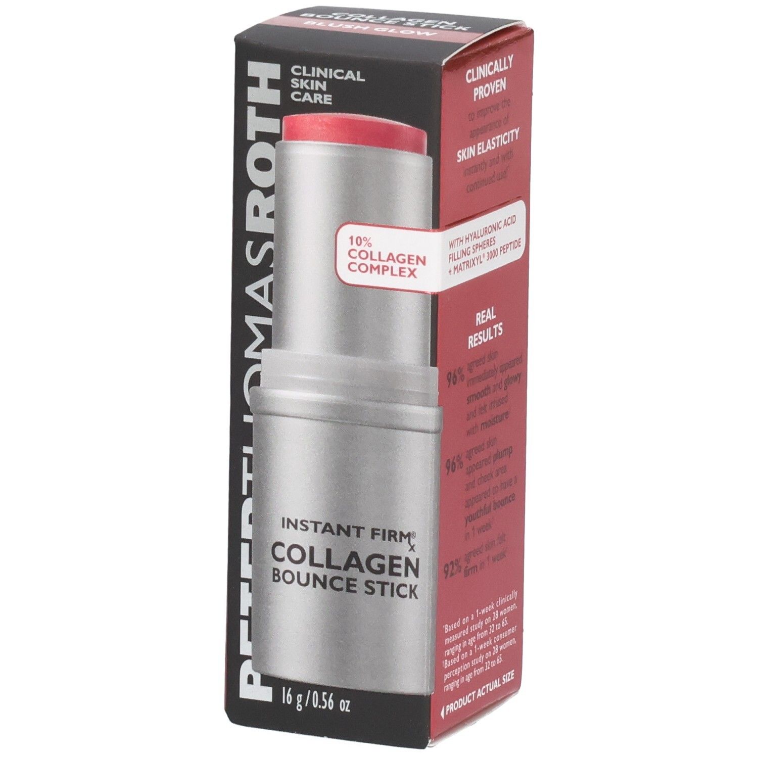 Bâtonnet Peter Thomas Roth Instant FirmX Collagen Bounce Stick, teinte Blush Glow.