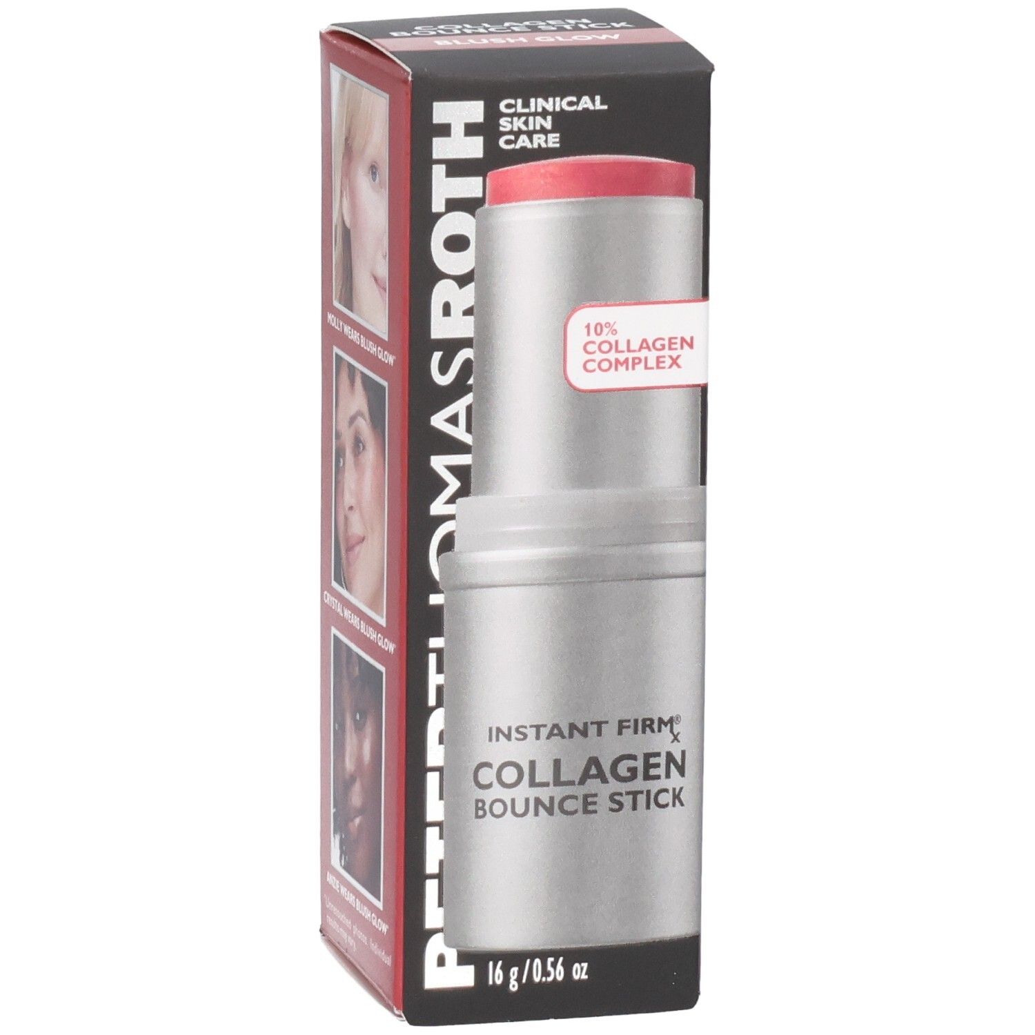 Bâtonnet Peter Thomas Roth Instant FirmX Collagen Bounce Stick, Blush Glow. Stick avec 10% de complexe de collagène.