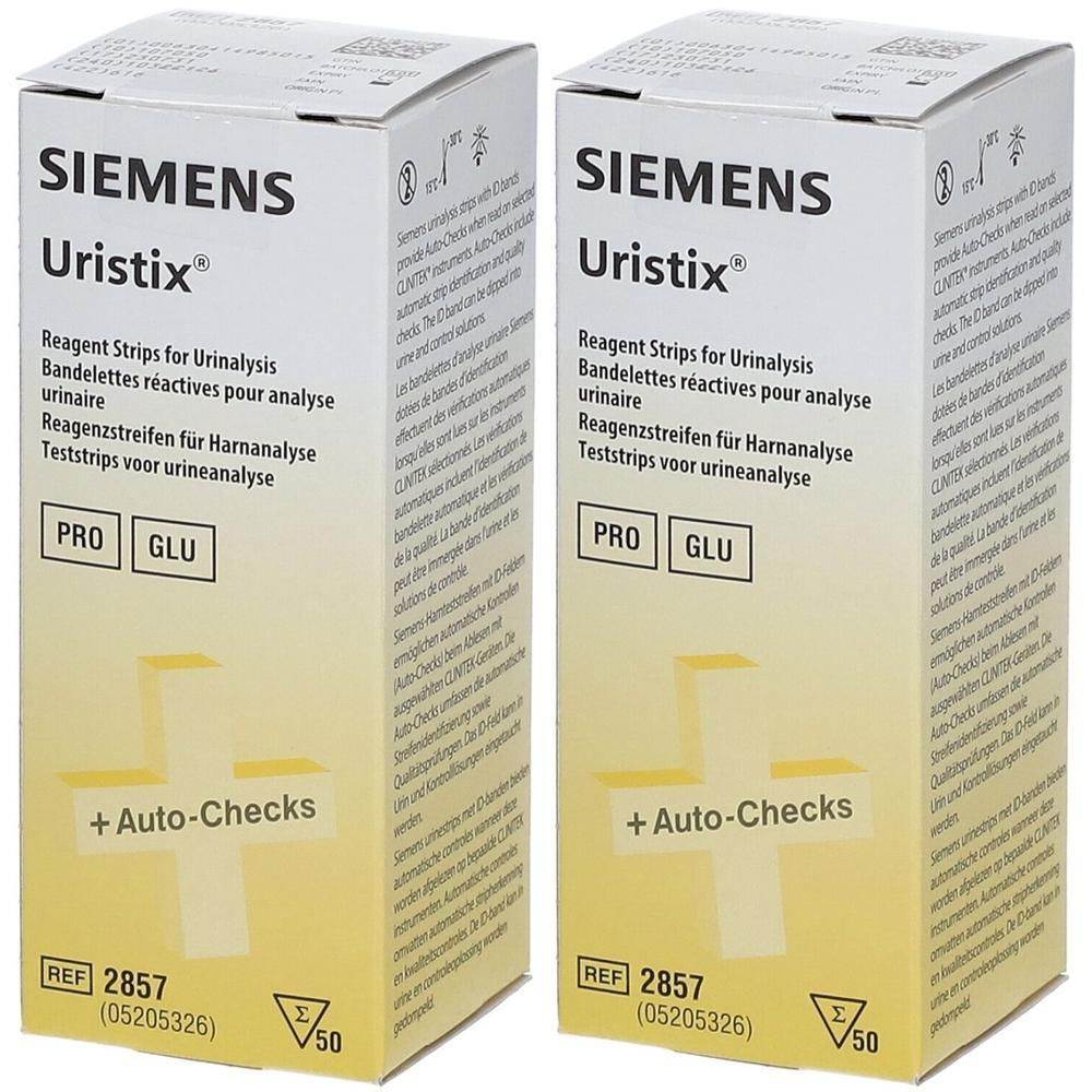 Siemens Uristix Reagent Strips voor Urinalyse, PRO GLU, 50 stuks.