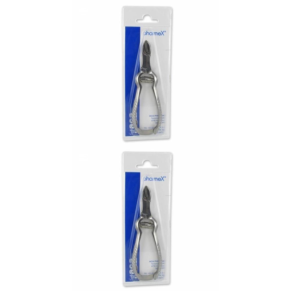 Deux coupe-ongles Pharmex 13 cm sous blister.