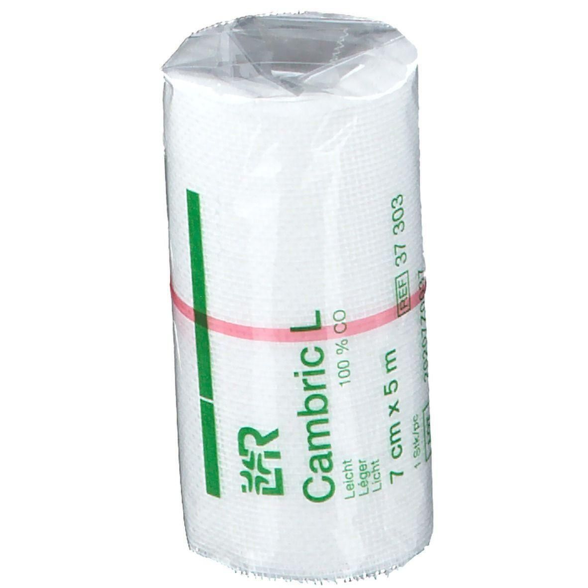 Bande Cambric légère, 7 cm x 5 m, 100 % coton.