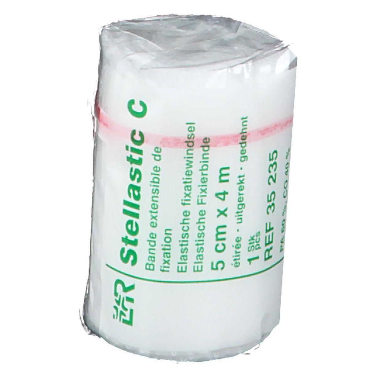 Bande extensible de fixation, 5 cm x 4 m, rouleau sous emballage.