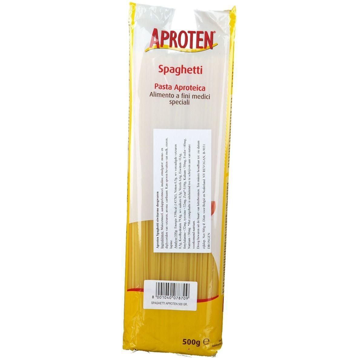 Spaghetti Aproten, paquet de 500g de pâtes.
