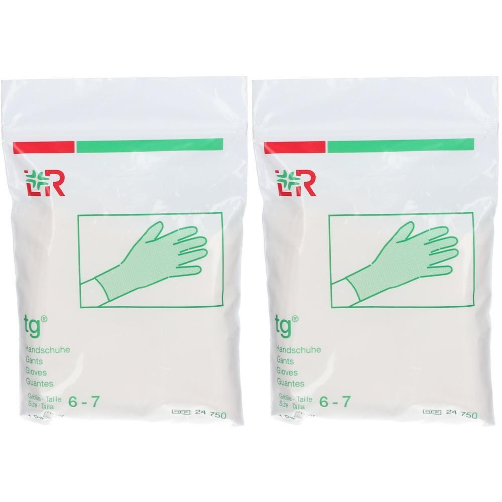 Deux paquets de gants jetables, taille 6-7, en coton.