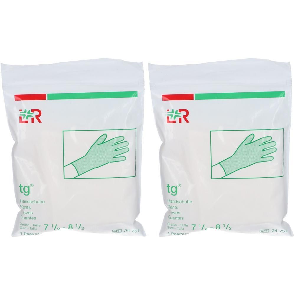 Deux paquets de gants en coton, taille 7½-8½.