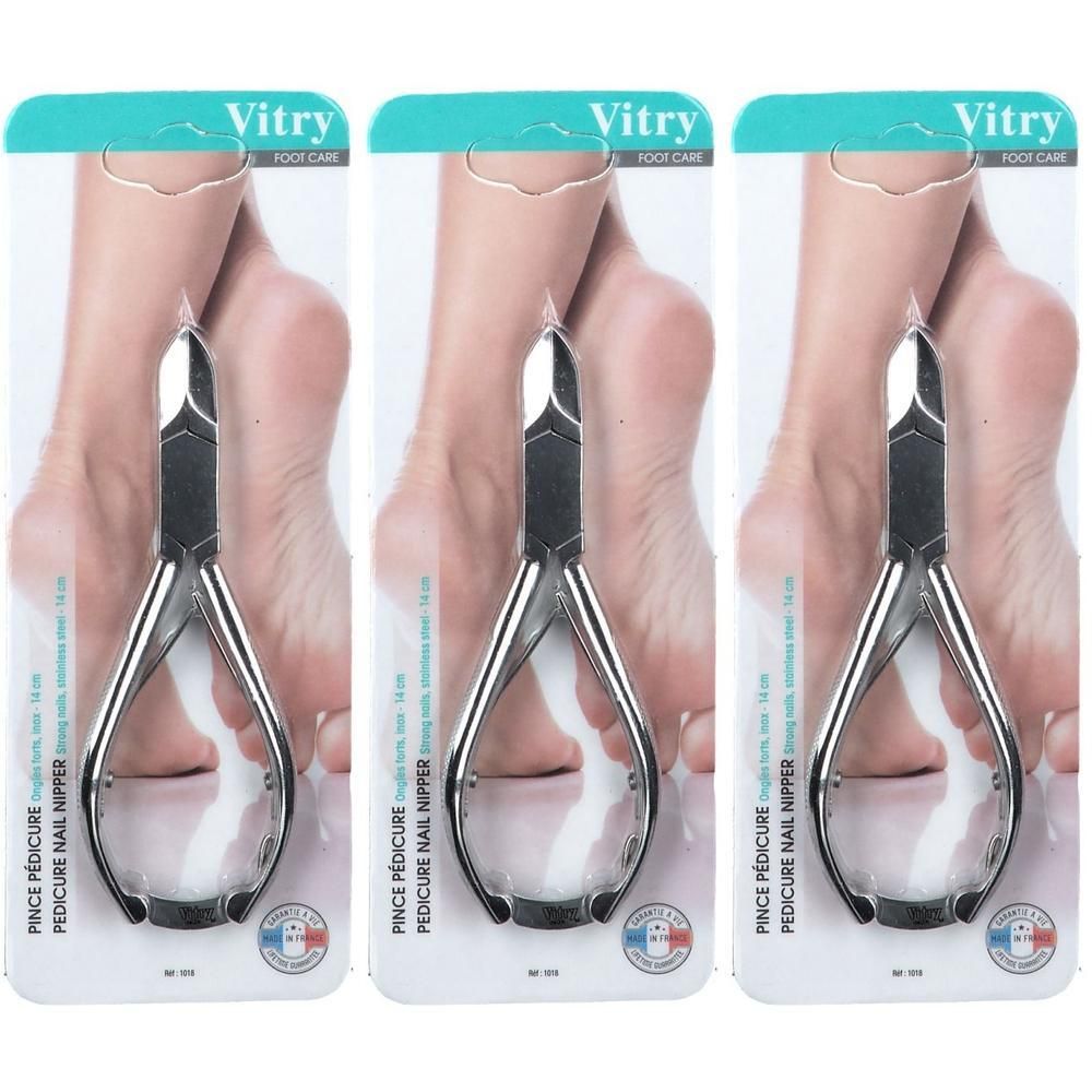Vitry roestvrijstalen nagelknipper voor pedicure.