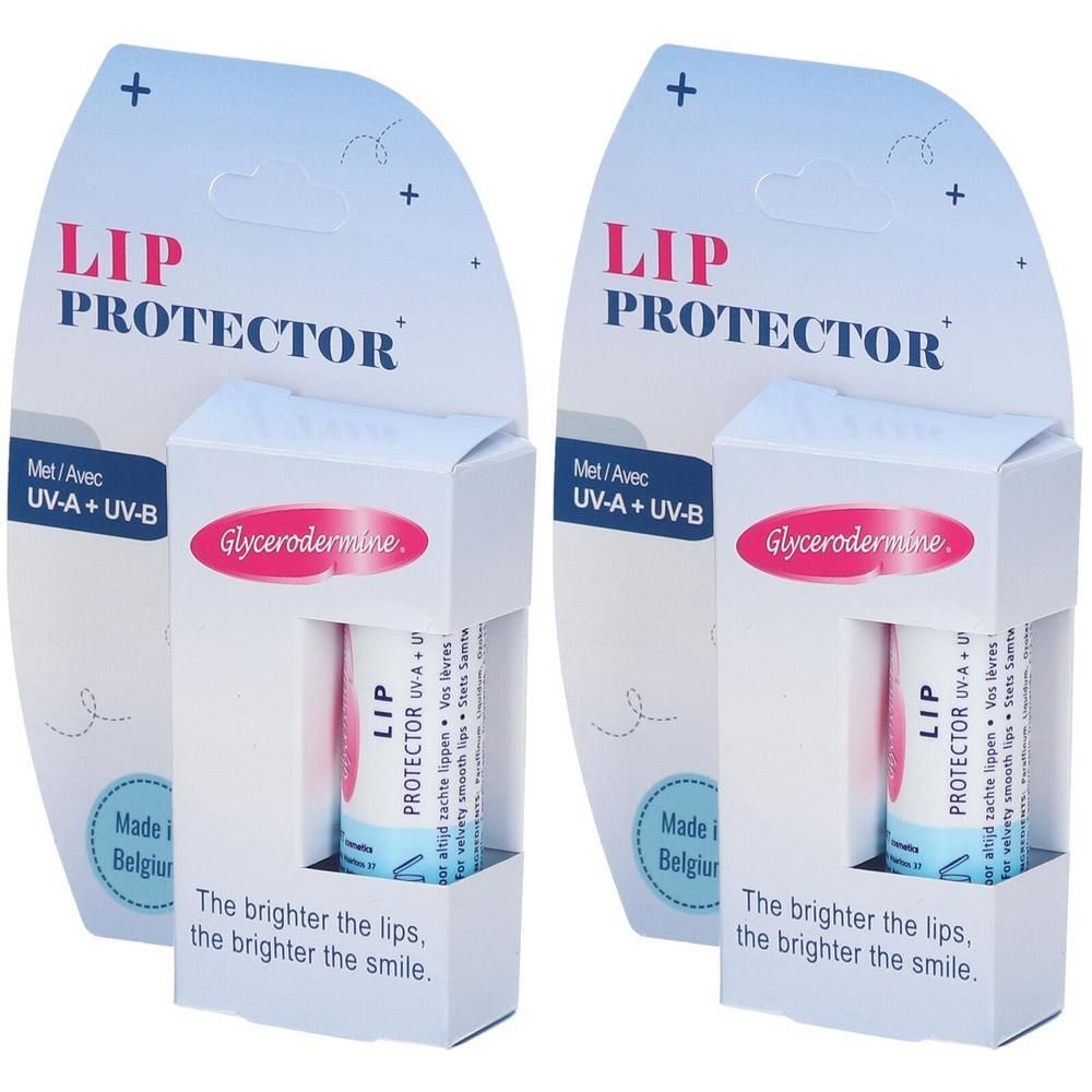 Twee Lip Protector met UV-A+UV-B bescherming, merk Glyceroderme.