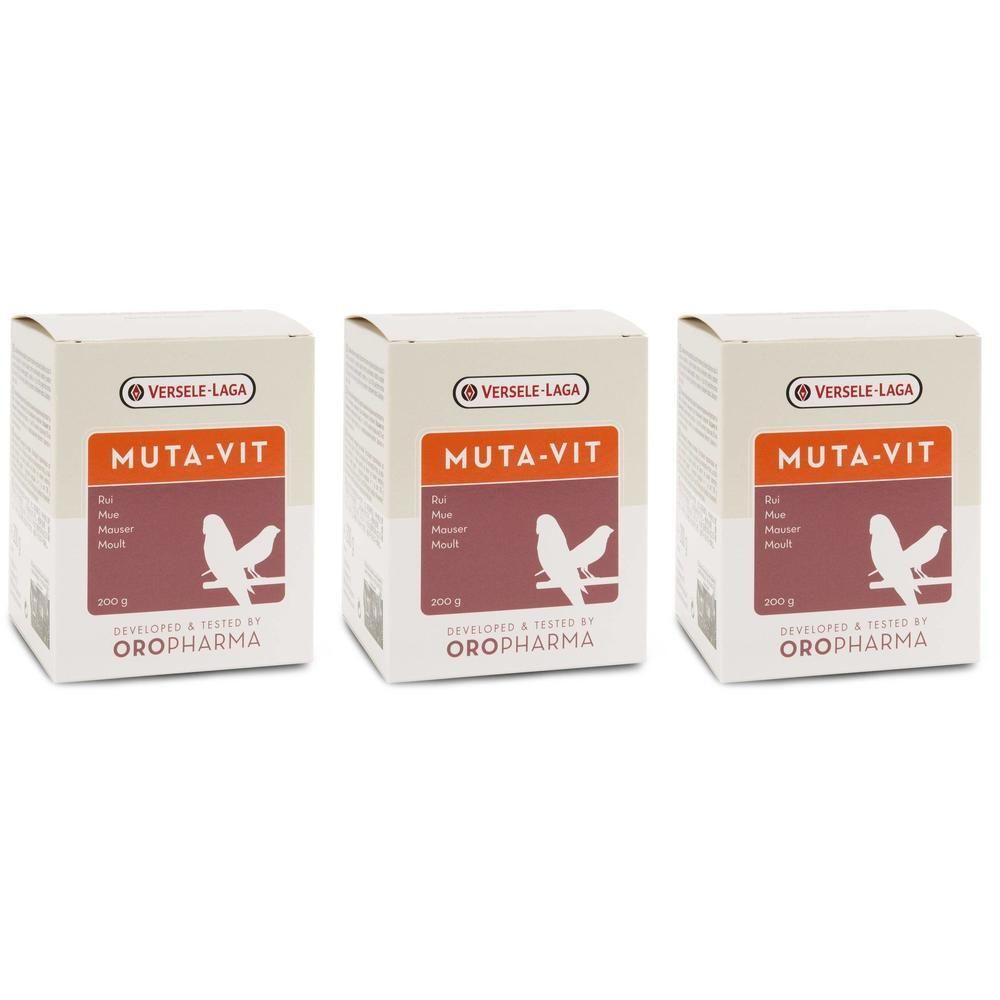 Trois boîtes de Muta-Vit d'Oropharma, 200g.
