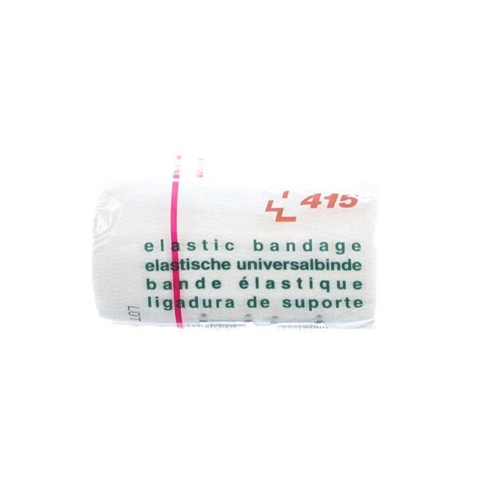 Bande élastique universelle, 415, blanche, avec bande rouge et rose.