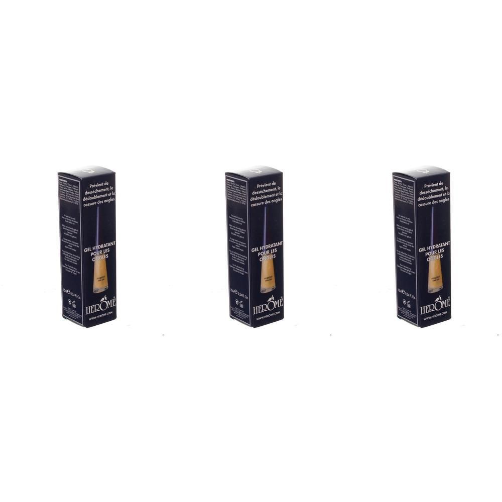 Drie verpakkingen Herôme Gel Hydratant Pour Les Ongles.