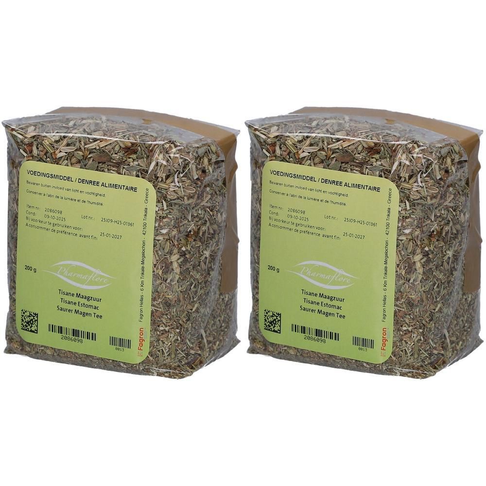 Twee zakken maagthee, elk 200g.