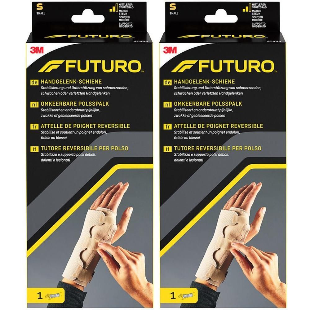 FUTURO Polsspalk, maat S, beige, met klittenbandsluitingen.