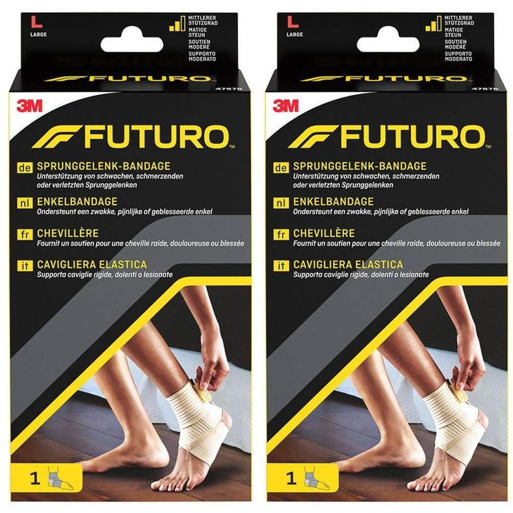 FUTURO Chevillère, beige, taille L, en lot de deux.