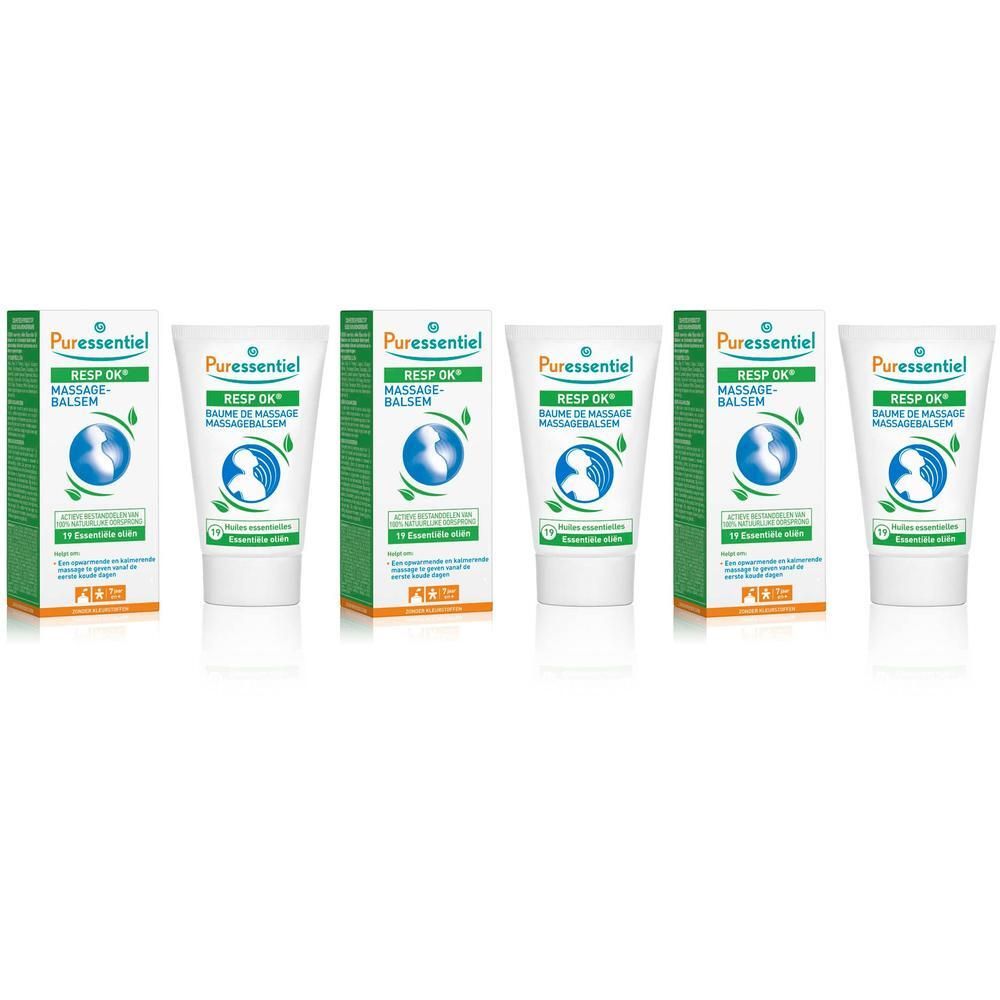 Puressentiel Baume Respiratoire Baume de massage en tubes et boîtes.