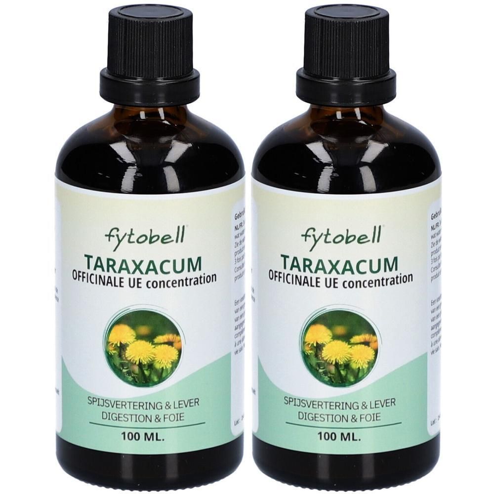 Deux flacons de Fytobell Taraxacum Officinale UE concentration, 100 ml chacun.