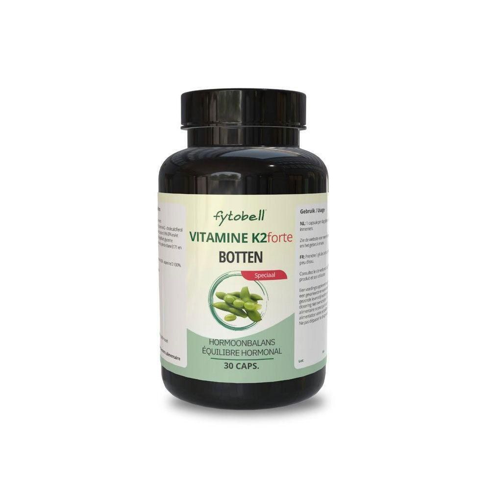 Fles Fytobell Vitamine K2 Forte met 30 capsules.