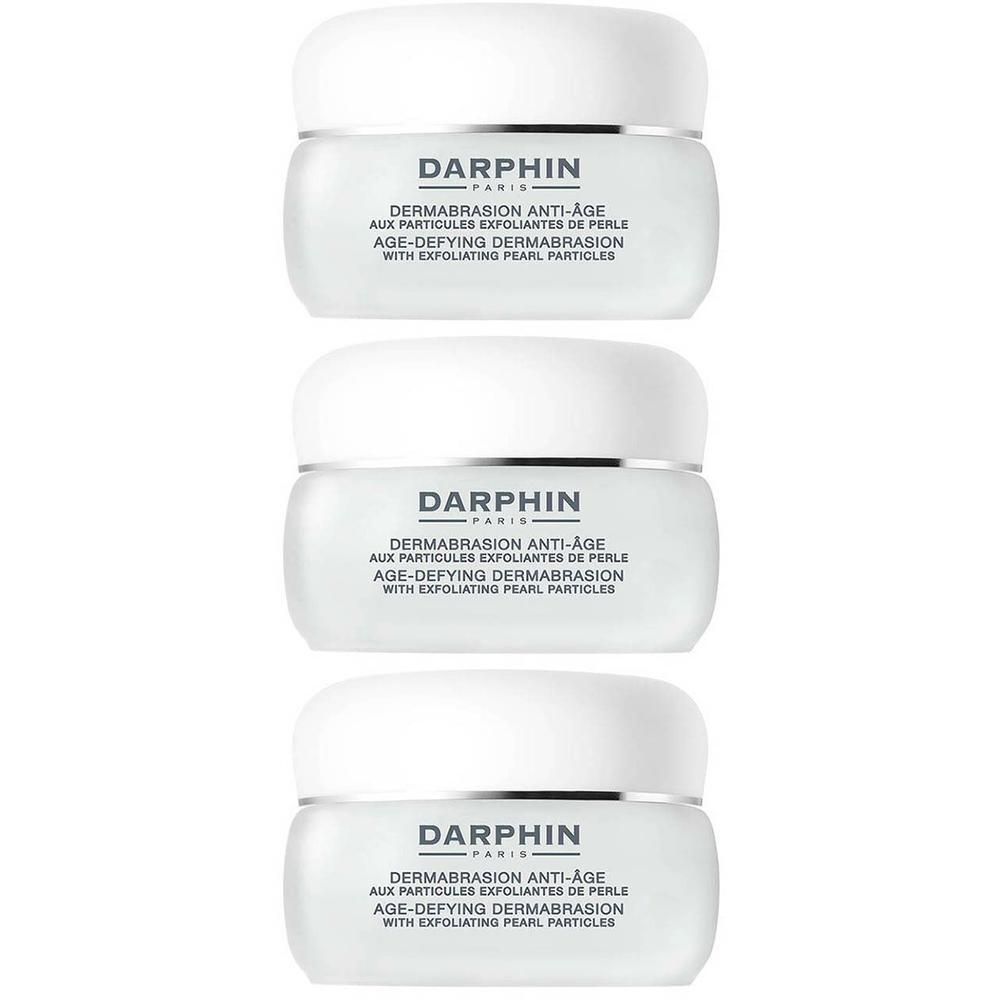 Trois pots Darphin Dermabrasion Anti-Âge aux Particules Exfoliantes de Perle.