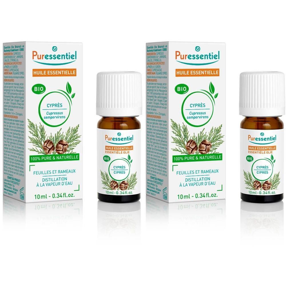 Puressentiel Bio Cipresolie, flesje en doosje 10ml.