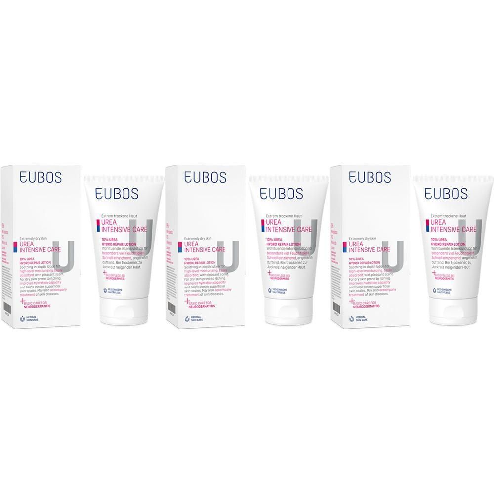 EUBOS 10% Urea Intensieve Verzorging Lotion in tubes en dozen.