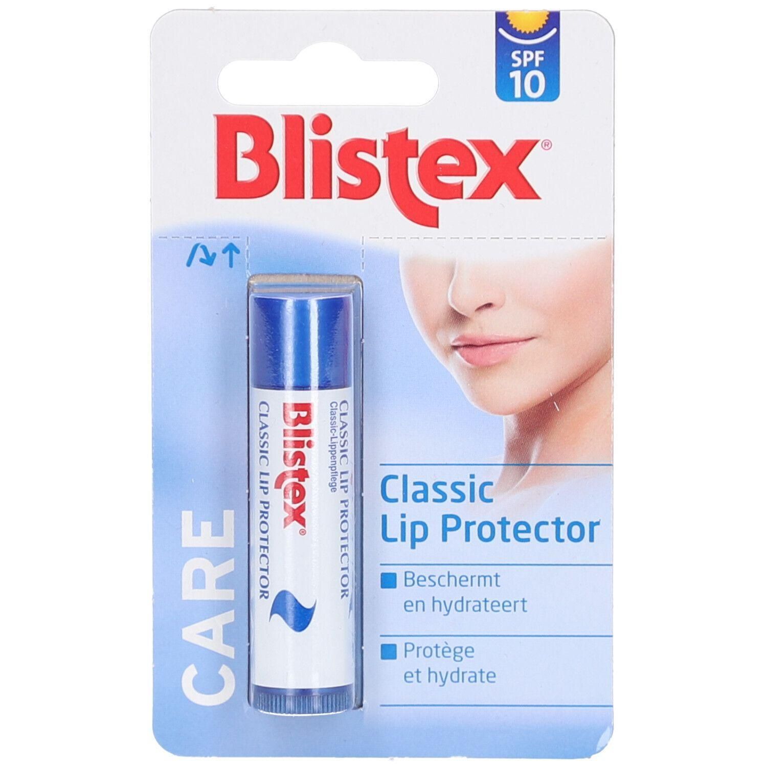 Blistex Classic Lip Protector met SPF 10 in blisterverpakking.