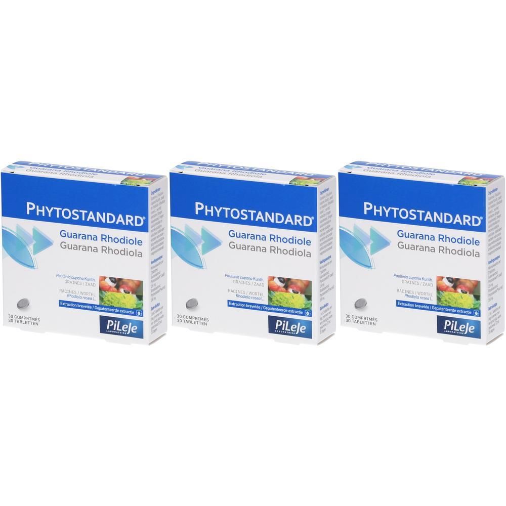 Drie doosjes Phytostandard Guarana-Rhodiola, Pileje.