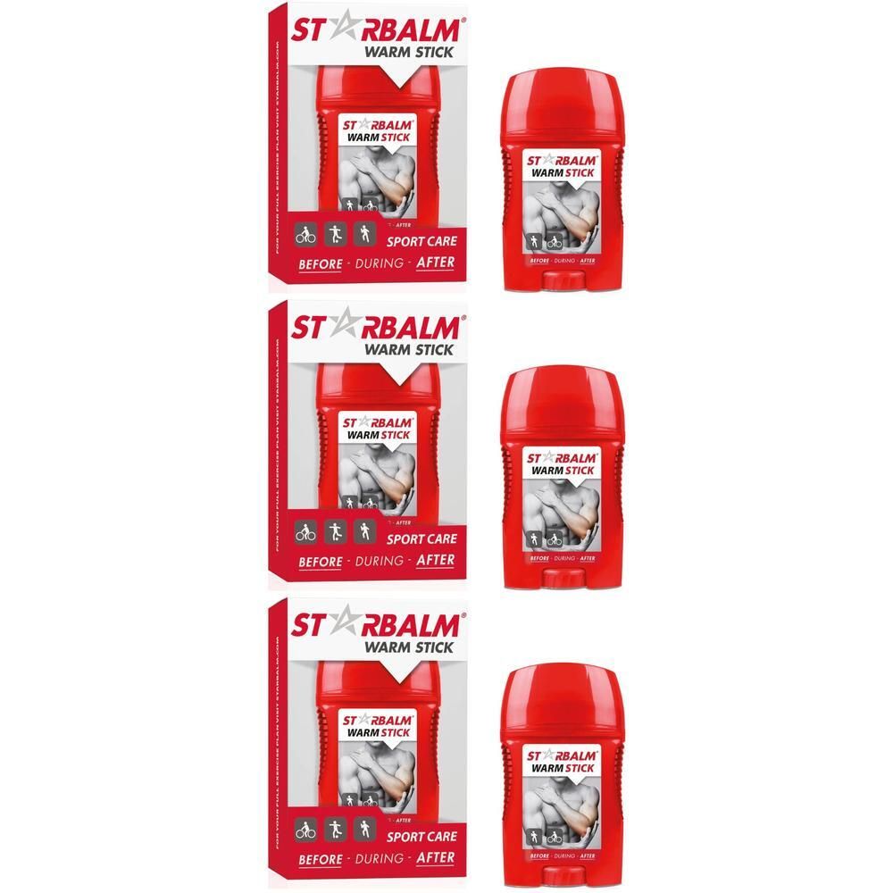 STARBALM Warm Stick en emballage rouge et applicateur bâton.