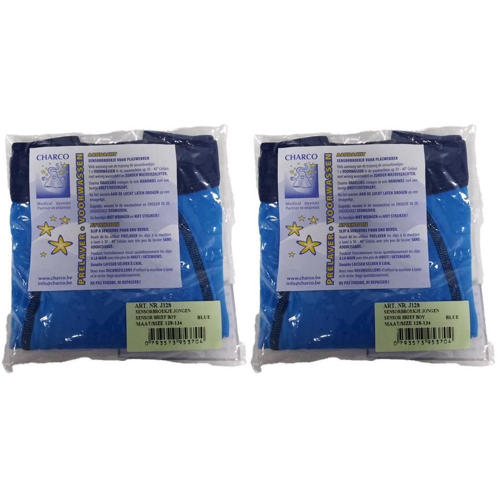 Deux paquets de pyjamas bleus pour garçons avec imprimé. Taille 128-134.