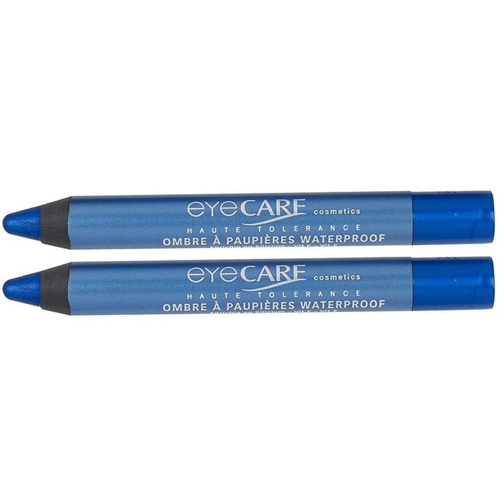 Deux crayons bleus pour fard à paupières "EYE CARE cosmetics HAUTE TOLERANCE OMBRE À PAUPIÈRES WATERPROOF".