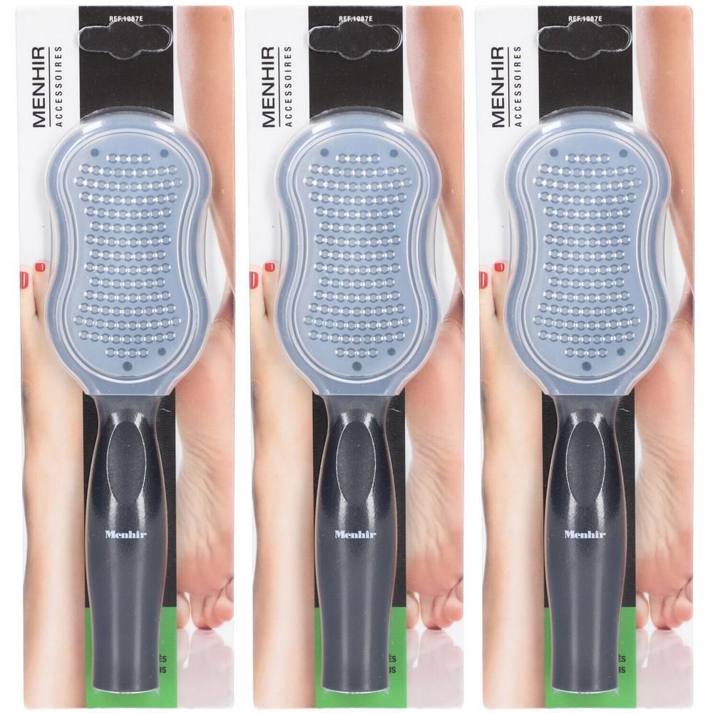 Voetrasp met ergonomisch handvat en groot, geperforeerd raspoppervlak.