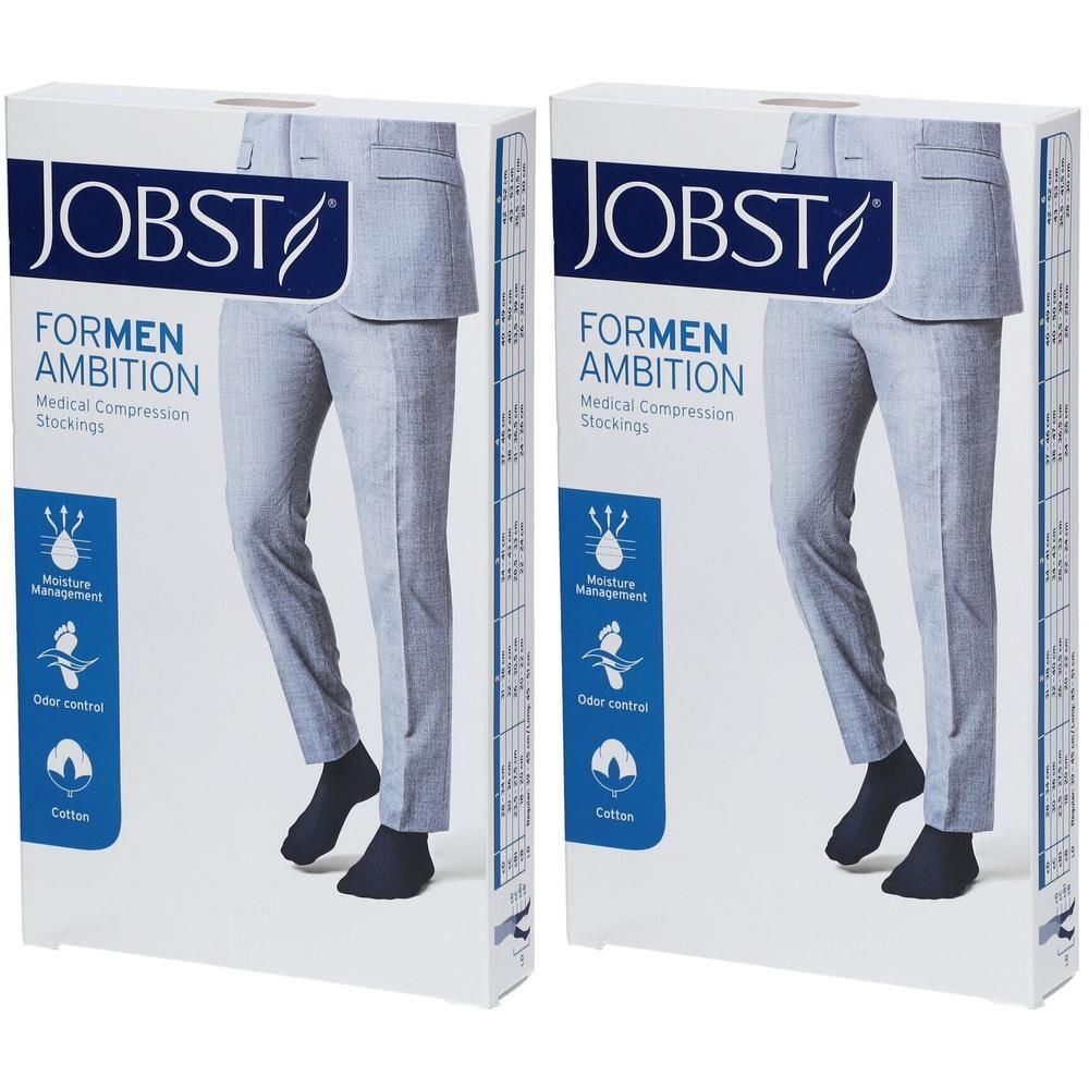 JOBST For Men Ambition Chaussettes Classe de compression 2 AD Noir Medium
