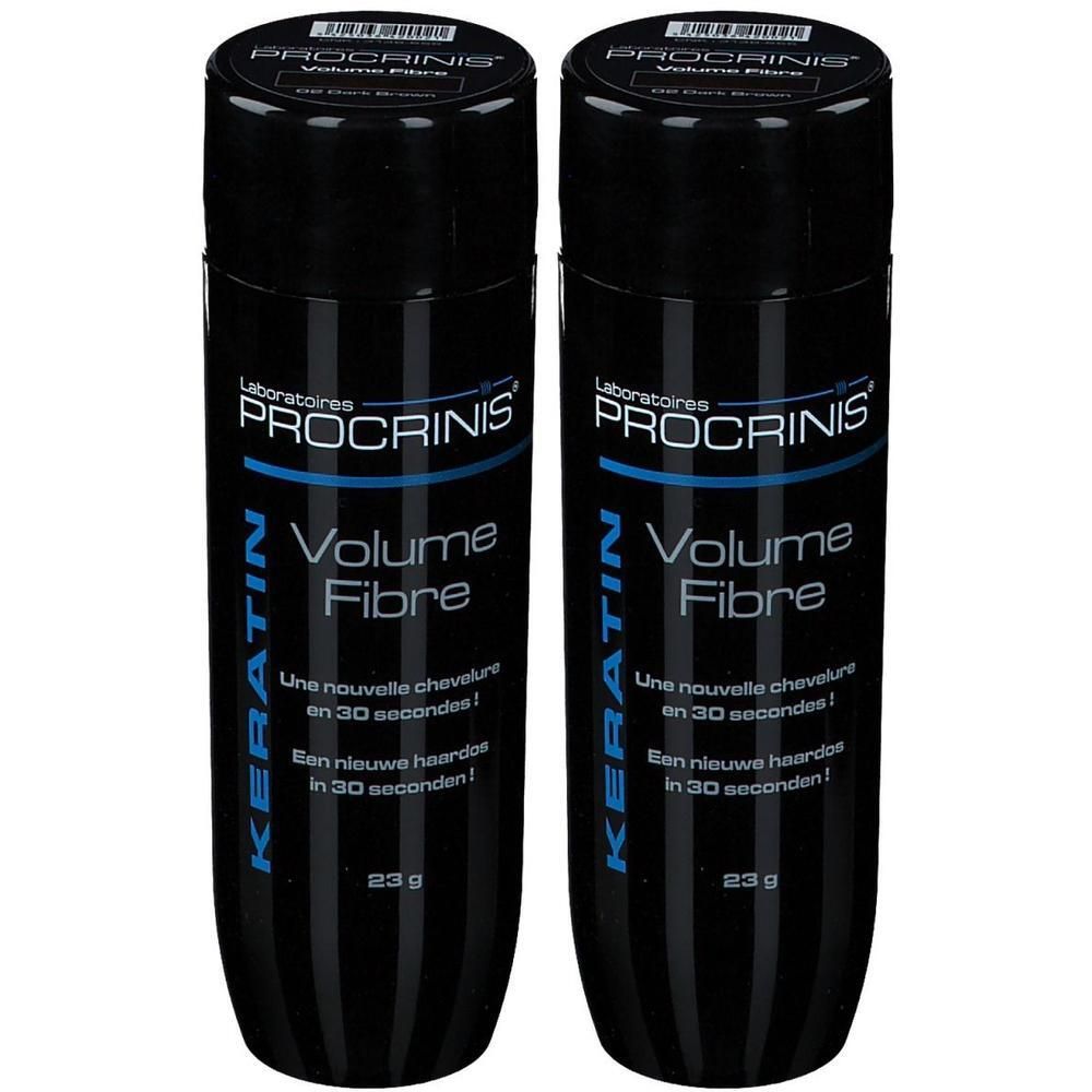 Deux flacons Procrinis Volume Fibre Kératine, 23g chacun.