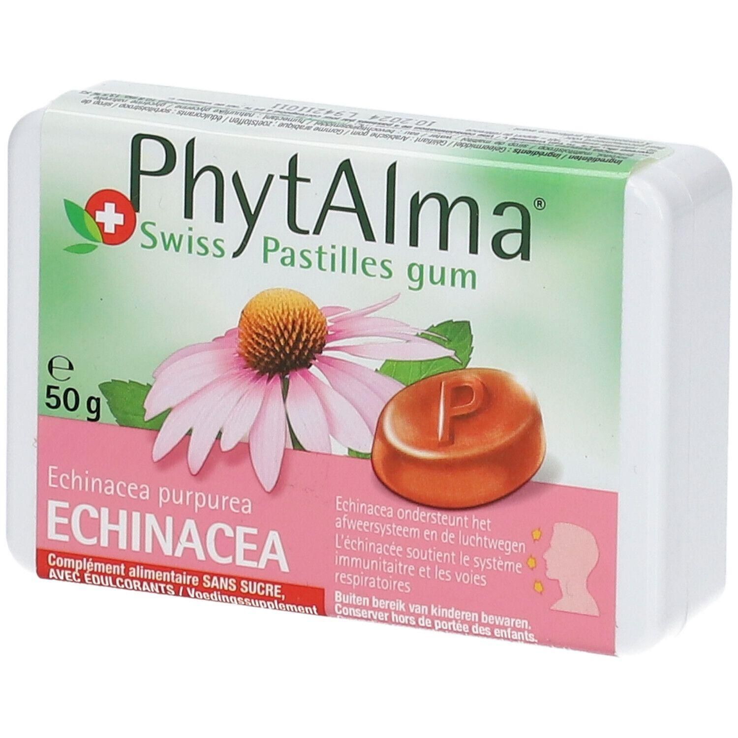 PhytAlma Swiss Pastilles gum met Echinacea, 50g.