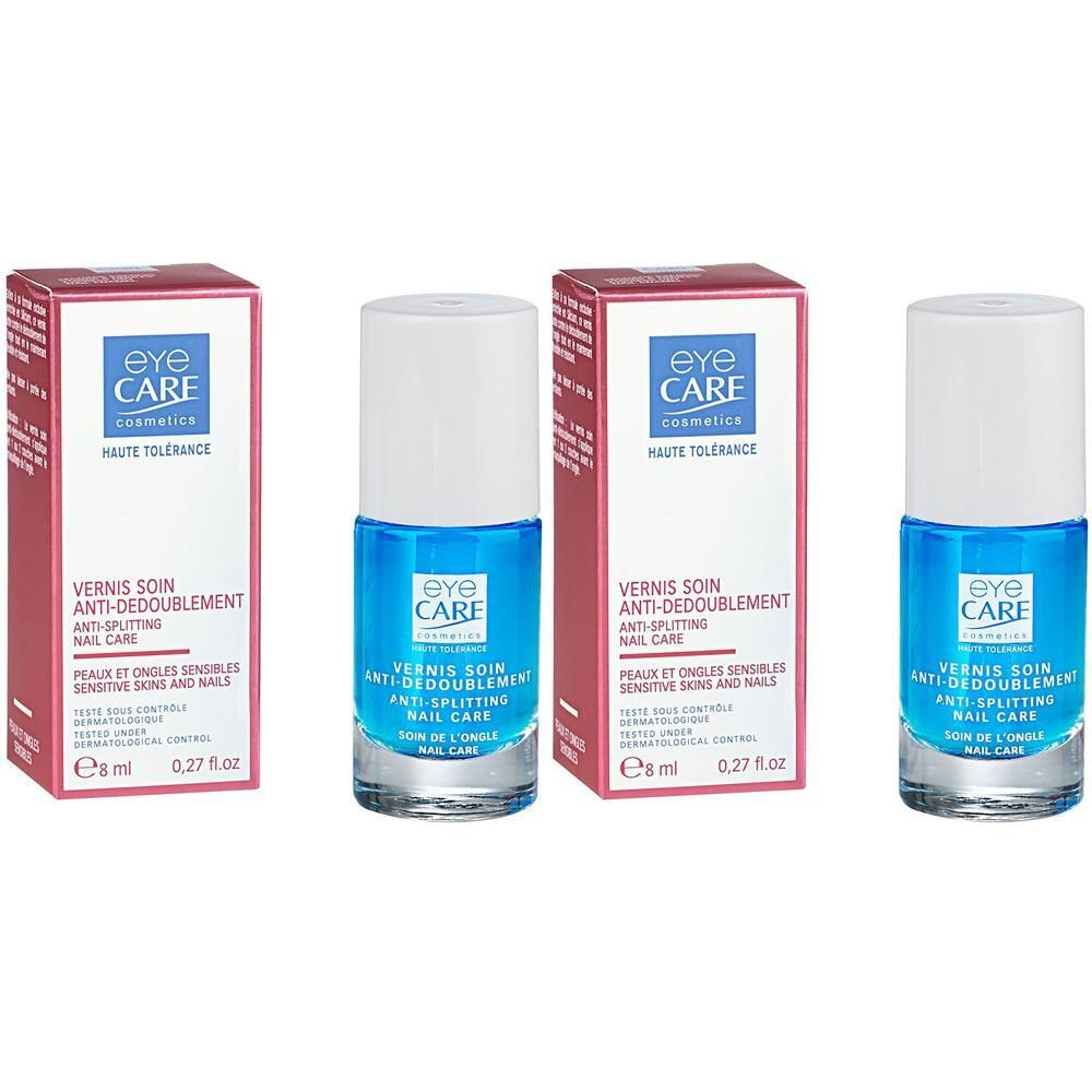 Twee flacons Eye Care Vernis Soin Anti-Dédoublement nagellak, 8ml.