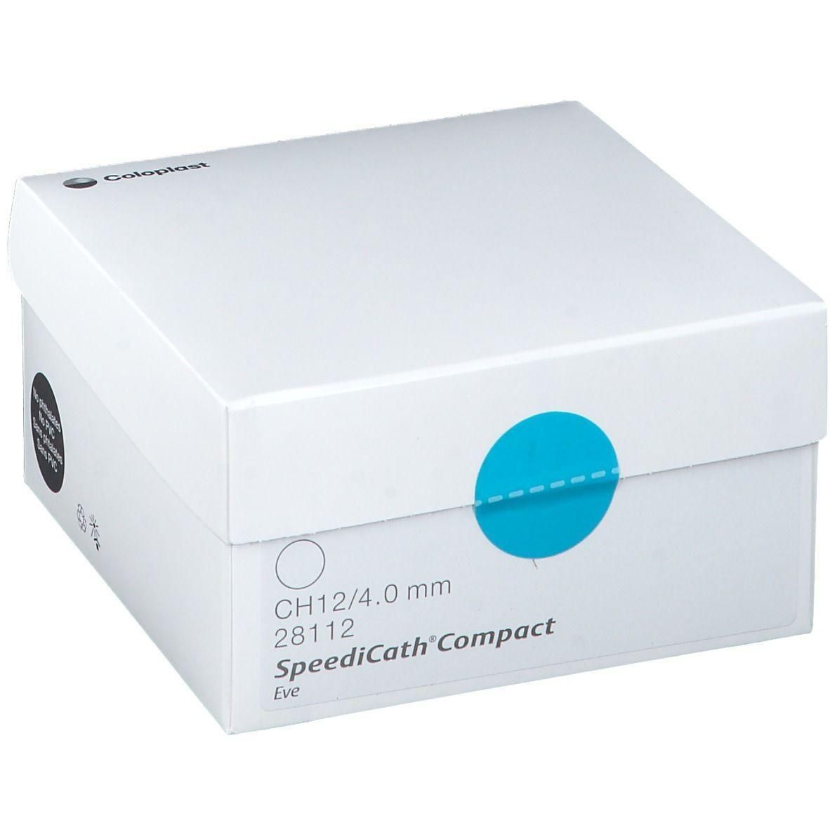 Verpakking van SpeediCath Compact Eve, CH12/4.0 mm, 28112. Coloplast merk.