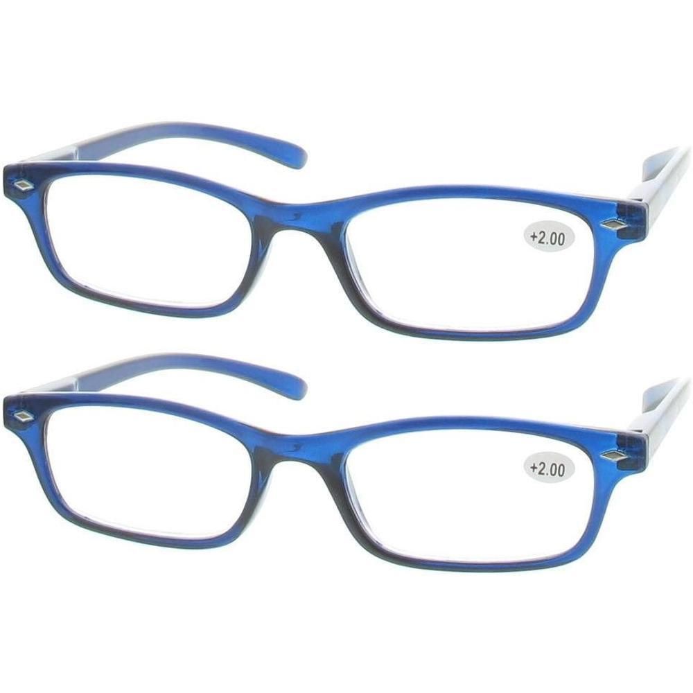 Pharma Glasses Leesbril Donker Blauw +2.00