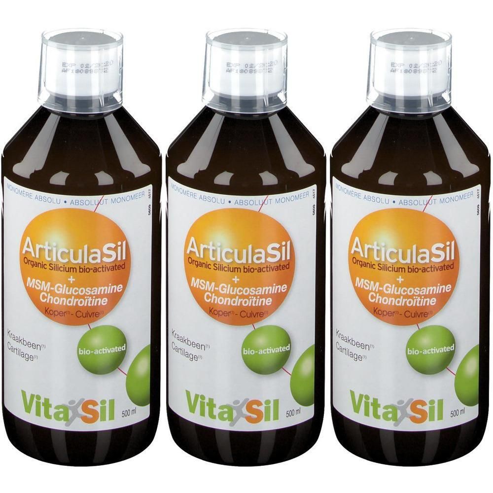 Vitasil Glucosamine Chondroïtine 1500/800 MG – Kraakbeen en Bindweefsel - Vloeibaar Voedingssupplement