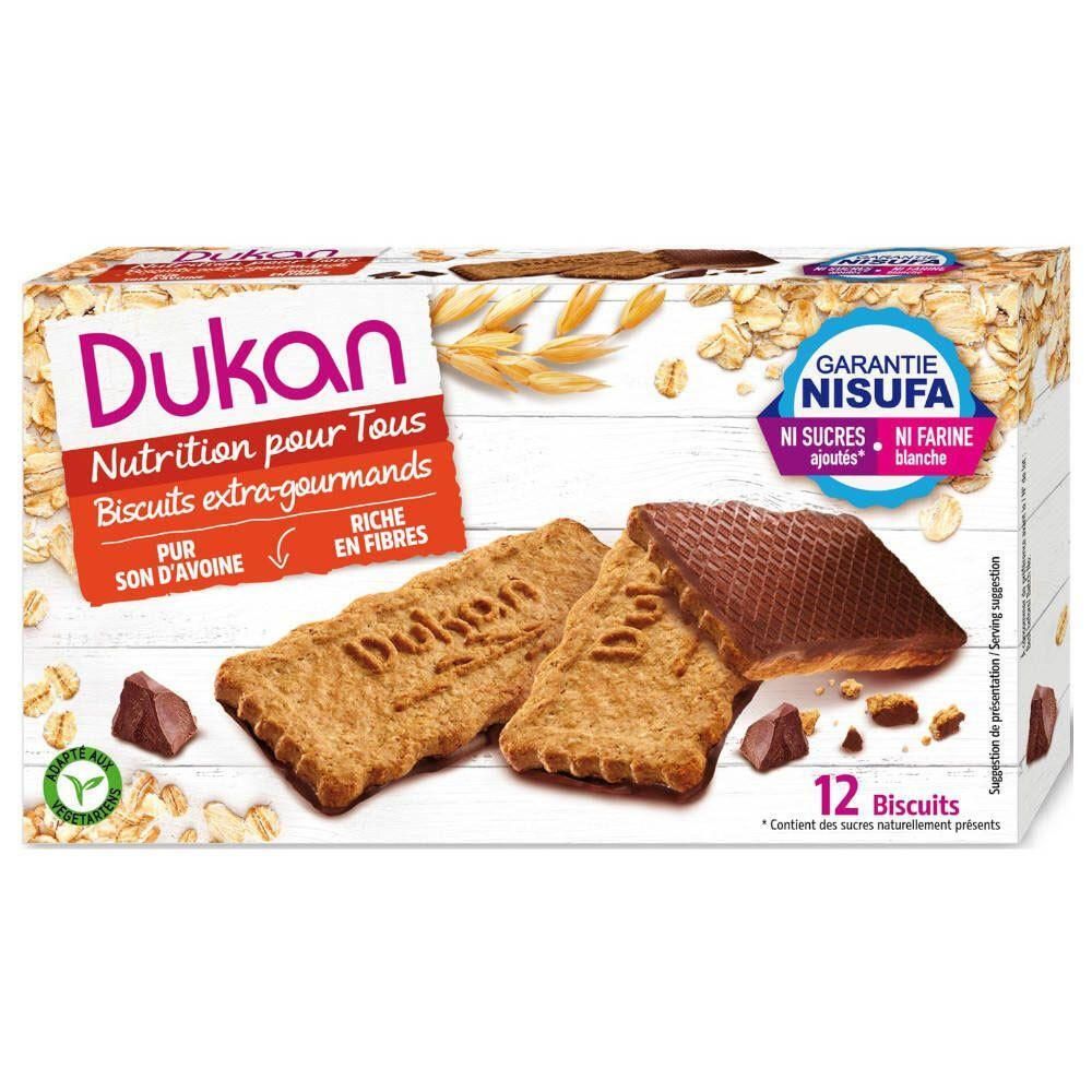 Dukan haverkoekjes met chocolade, 12 stuks.