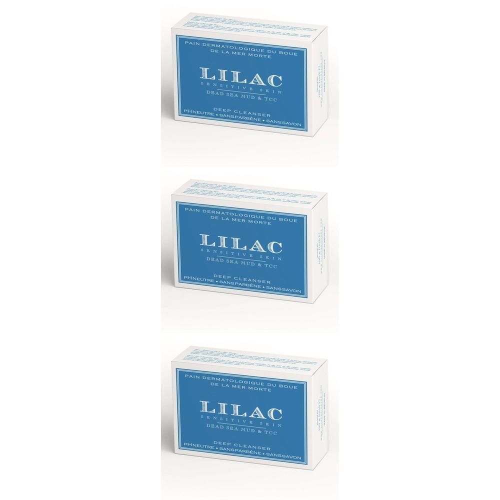 Drie dozen Lilac Pain Dermatologique met Dode Zee modder, diep reinigend.