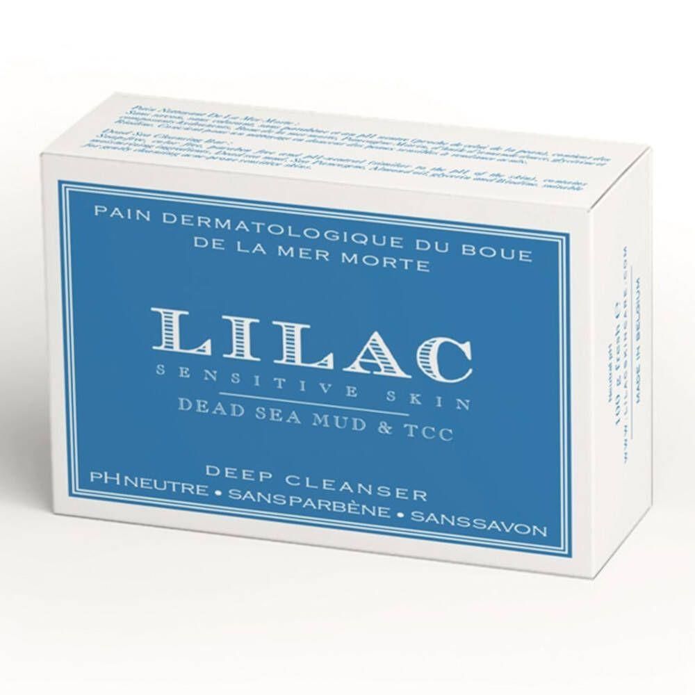 Lilac Sensitive Skin Deep Cleanser zeep met Dode Zee modder & TCC. pH-neutraal, parabeenvrij, zeepvrij.