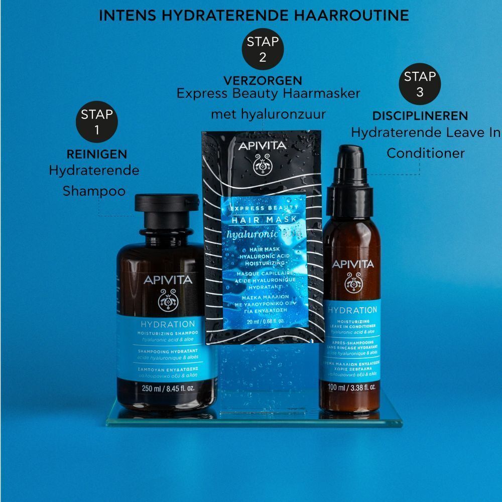 Apivita Express Beauty Haarmasker Hydraterend Hyaluronzuur. 97% natuurlijke oorsprong.