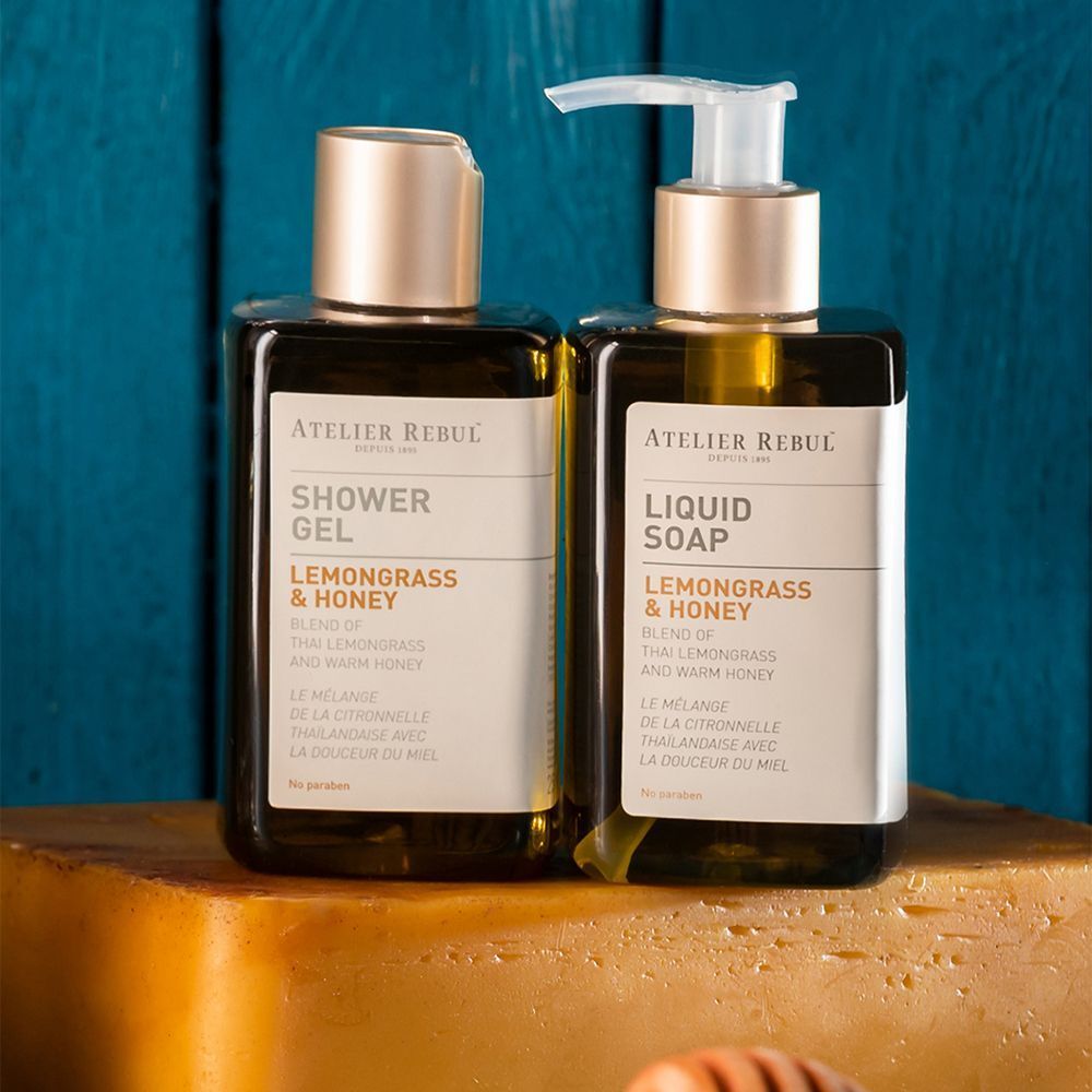 Gel douche et savon liquide Atelier Rebul Lemongrass & Honey.