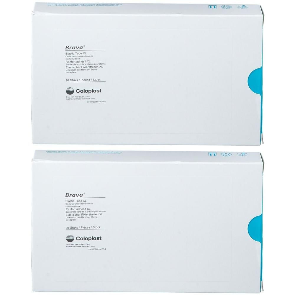 Twee pakken Brava Elastic Tape XL van Coloplast.