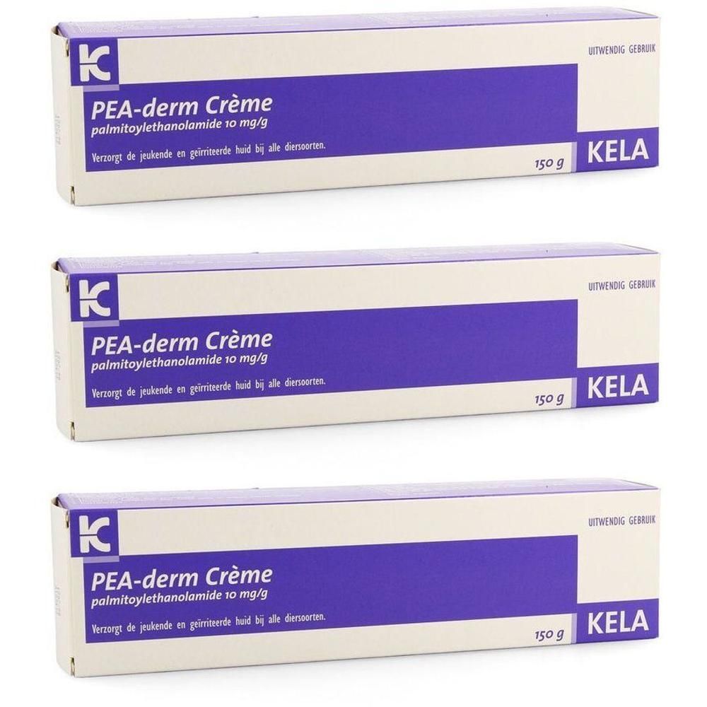 Drie verpakkingen KELA PEA-derm Crème, 150g.